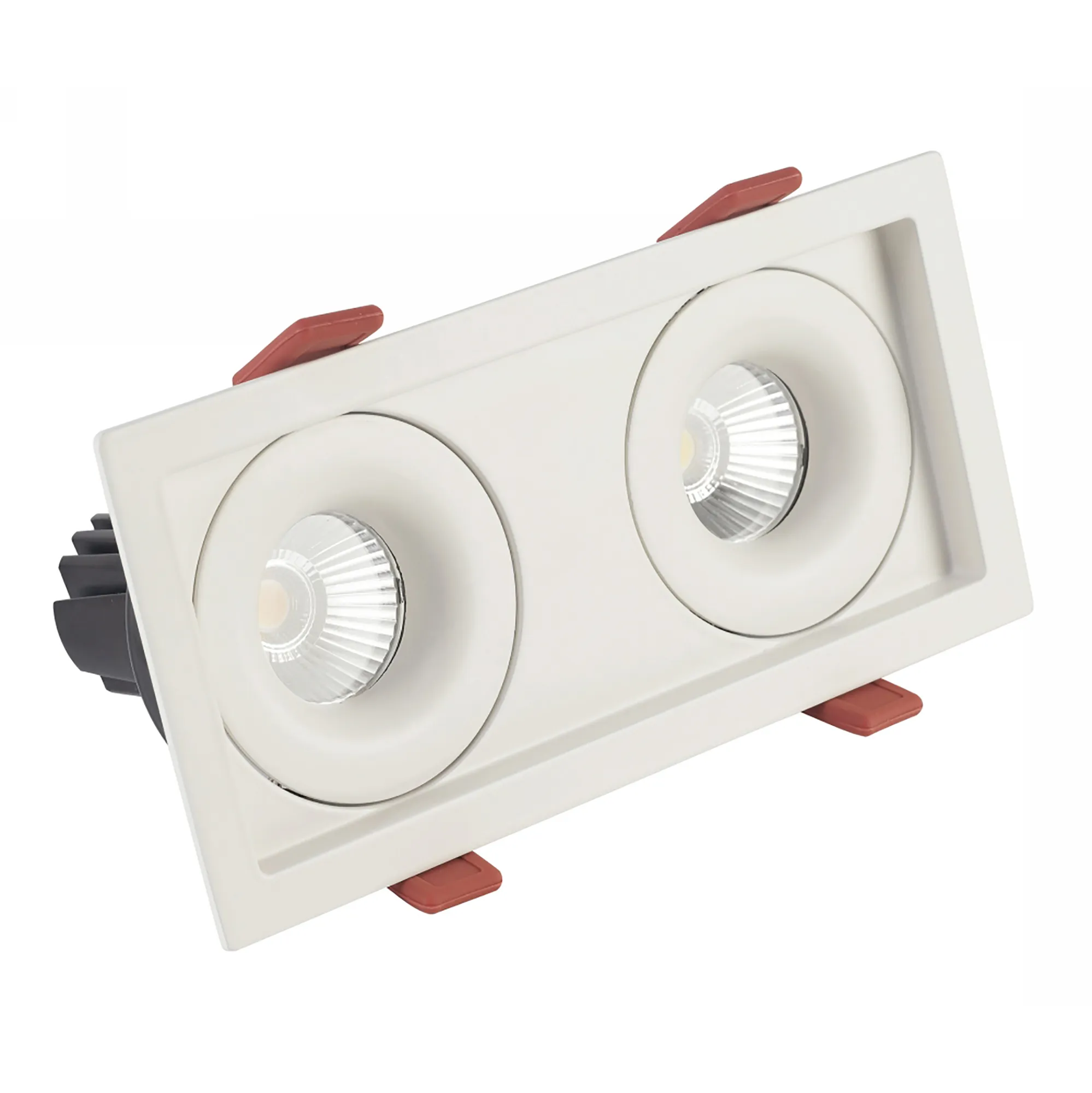 DX200217  BUZZ 12-2 , 12W Recessed Spotlight 2x1000lm 25° 3000K, IP20/IP44